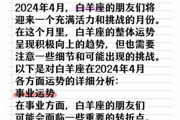 2025年4月4日今日白羊座运势 2025年4月4日今日白羊座运势