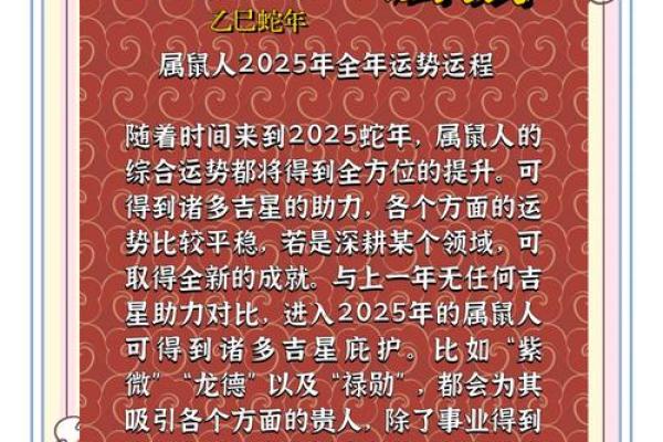 1996年属鼠人2025年运势女性