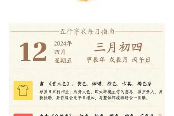 2025年4月4日每日五行穿衣 2025年4月4日每日五行穿衣