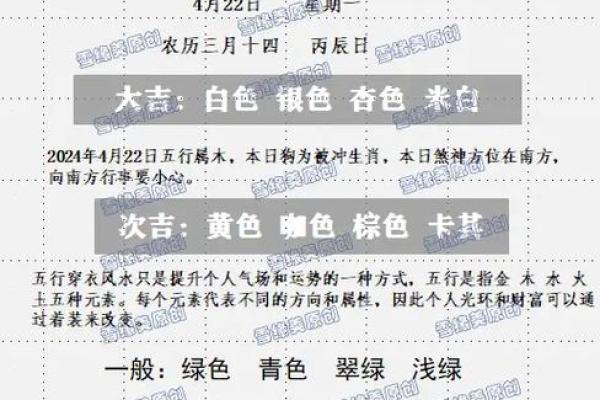 2025年4月22日五行穿衣指南