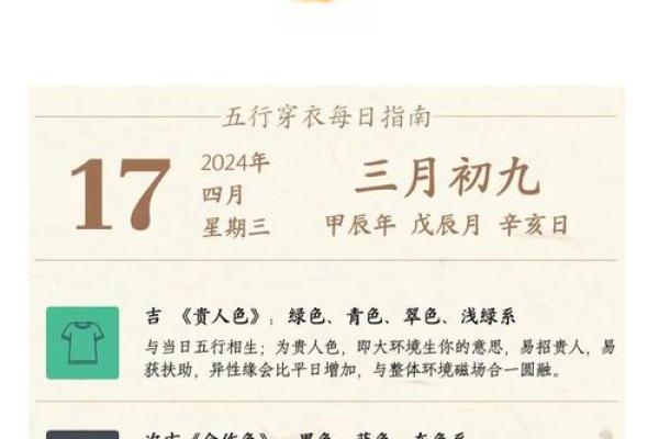 2025年4月17日今日五行穿衣颜色大吉