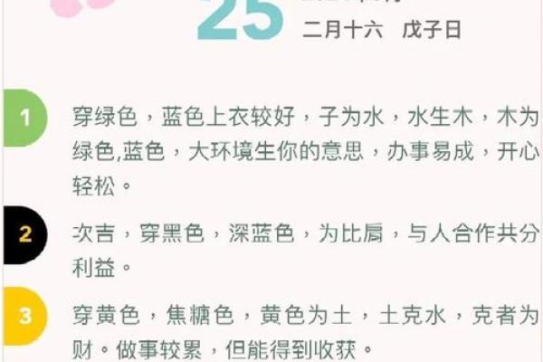 2025年3月26日五行穿衣指南