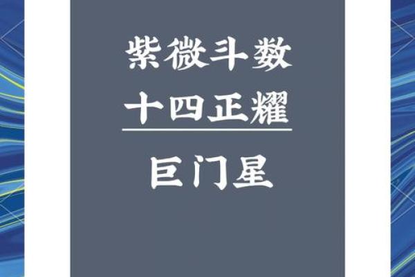 紫薇斗数里的巨门星啥意思