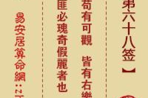 黄大仙灵签68