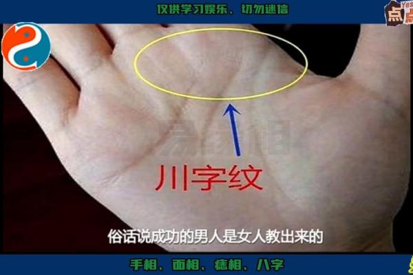 川字纹手相算命图解