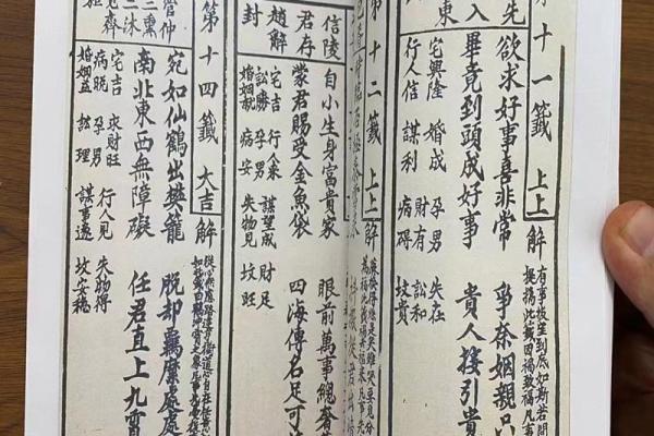 观音灵签第十四签分手