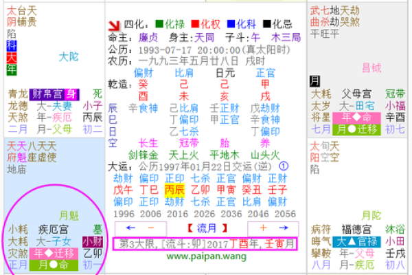 台湾紫微斗数小限派 紫微斗数小限排盘？