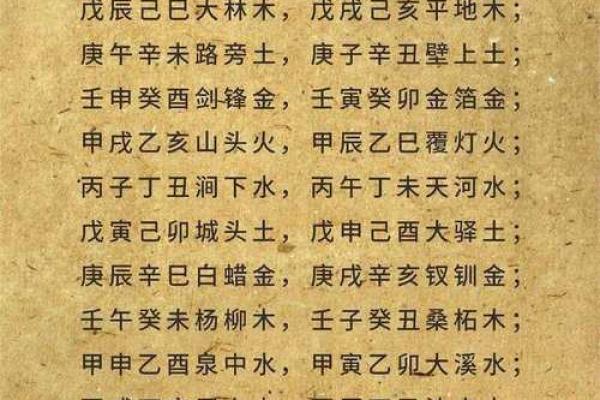 纳音与八字